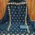 indigo georgette embroidered unstitched dressmaterials 3 pair top bottom dupptaa