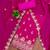 pink georgette embroidered unstitched dressmaterials 3 pair top bottom dupptaa