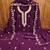 purple georgette embroidered unstitched dressmaterials 3 pair top bottom dupptaa