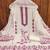 pink cotton blend embroidered unstitched dressmaterials 3 pair top bottom dupptaa