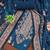Blue silk embroidered unstitched dressmaterials 3 pair top bottom dupptaa