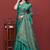 premium bottol green pure banarasi silk blend wedding and party wear saree with blouse