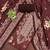 Maroon silk embroidered unstitched dressmaterials 3 pair top bottom dupptaa
