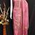 Pink silk embroidered unstitched dressmaterials 3 pair top bottom dupptaa