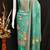 Indigo silk embroidered unstitched dressmaterials 3 pair top bottom dupptaa