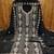 black georgette embroidered unstitched dressmaterials 3 pair top bottom dupptaa