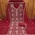 maroon georgette embroidered unstitched dressmaterials 3 pair top bottom dupptaa