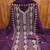 purple georgette embroidered unstitched dressmaterials 3 pair top bottom dupptaa