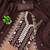 Brown georgette embroidered unstitched dressmaterials 3 pair top bottom dupptaa