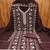 Brown georgette embroidered unstitched dressmaterials 3 pair top bottom dupptaa