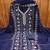 Purple georgette embroidered unstitched dressmaterials 3 pair top bottom dupptaa