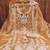 orange organza embroidered unstitched dressmaterials 3 pair top bottom dupptaa