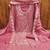 Pink georgette embroidered unstitched dressmaterials 3 pair top bottom dupptaa