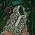 green georgette embroidered unstitched dressmaterials 3 pair top bottom dupptaa