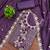 purple georgette embroidered unstitched dressmaterials 3 pair top bottom dupptaa