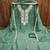 sea green georgette embroidered unstitched dressmaterials 3 pair top bottom dupptaa