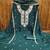 teal georgette embroidered unstitched dressmaterials 3 pair top bottom dupptaa