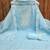 Teal chanderi  embroidered unstitched dressmaterials 3 pair top bottom dupptaa