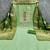 Green silk embroidered unstitched dressmaterials 3 pair top bottom dupptaa