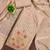 Cream silk embroidered unstitched dressmaterials 3 pair top bottom dupptaa