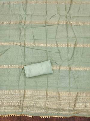 Grey silk embroidered unstitched dressmaterials 3 pair top bottom dupptaa 3