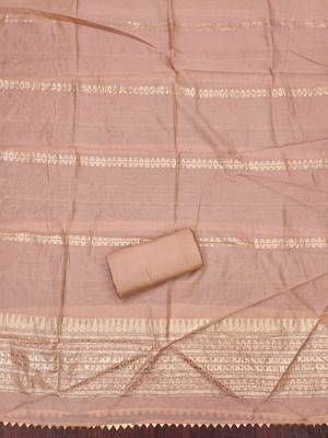 Orange silk embroidered unstitched dressmaterials 3 pair top bottom dupptaa 3