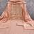 Orange silk embroidered unstitched dressmaterials 3 pair top bottom dupptaa