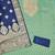 Blue silk embroidered unstitched dressmaterials 3 pair top bottom dupptaa