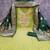Green silk embroidered unstitched dressmaterials 3 pair top bottom dupptaa