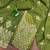 Green silk embroidered unstitched dressmaterials 3 pair top bottom dupptaa