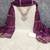 Wine silk embroidered unstitched dressmaterials 3 pair top bottom dupptaa