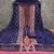 blue cotton blend embroidered unstitched dressmaterials 3 pair top bottom dupptaa