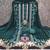 green cotton blend embroidered unstitched dressmaterials 3 pair top bottom dupptaa