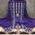 purple cotton blend embroidered unstitched dressmaterials 3 pair top bottom dupptaa