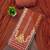 Orange cotton embroidered unstitched dressmaterials 3 pair top bottom dupptaa