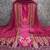 Pink cotton embroidered unstitched dressmaterials 3 pair top bottom dupptaa