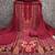 Red cotton embroidered unstitched dressmaterials 3 pair top bottom dupptaa