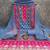 Blue cotton embroidered unstitched dressmaterials 3 pair top bottom dupptaa