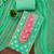 Green cotton embroidered unstitched dressmaterials 3 pair top bottom dupptaa