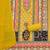 Yellow cotton embroidered unstitched dressmaterials 3 pair top bottom dupptaa