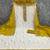 Yellow georgette embroidered unstitched dressmaterials 3 pair top bottom dupptaa