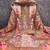Cream cotton embroidered unstitched dressmaterials 3 pair top bottom dupptaa