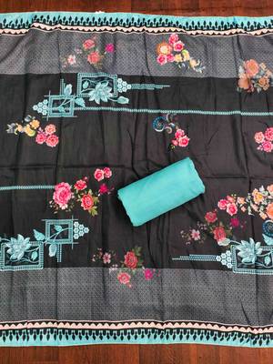 Sky cotton embroidered unstitched dressmaterials 3 pair top bottom dupptaa 3