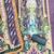 Purple cotton embroidered unstitched dressmaterials 3 pair top bottom dupptaa