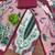 Pink cotton embroidered unstitched dressmaterials 3 pair top bottom dupptaa
