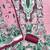 Pink cotton embroidered unstitched dressmaterials 3 pair top bottom dupptaa