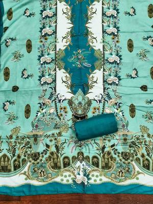 Sky cotton embroidered unstitched dressmaterials 3 pair top bottom dupptaa 4