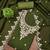 Green cotton embroidered unstitched dressmaterials 3 pair top bottom dupptaa