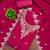 Pink cotton embroidered unstitched dressmaterials 3 pair top bottom dupptaa