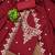 Red cotton embroidered unstitched dressmaterials 3 pair top bottom dupptaa